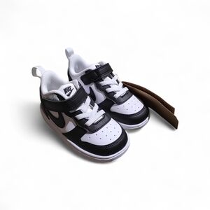 Nike Court Borough Low Recraft TD Black White Panda Sneakers 7C New